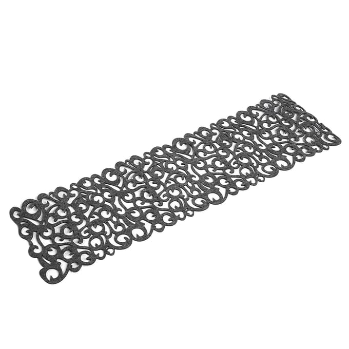 Rechthoekige Vorm Vilt Tafelkleed Loper Placemats Tafelmatten Huishoudelijke Decoraties(Donkergrijs) gray