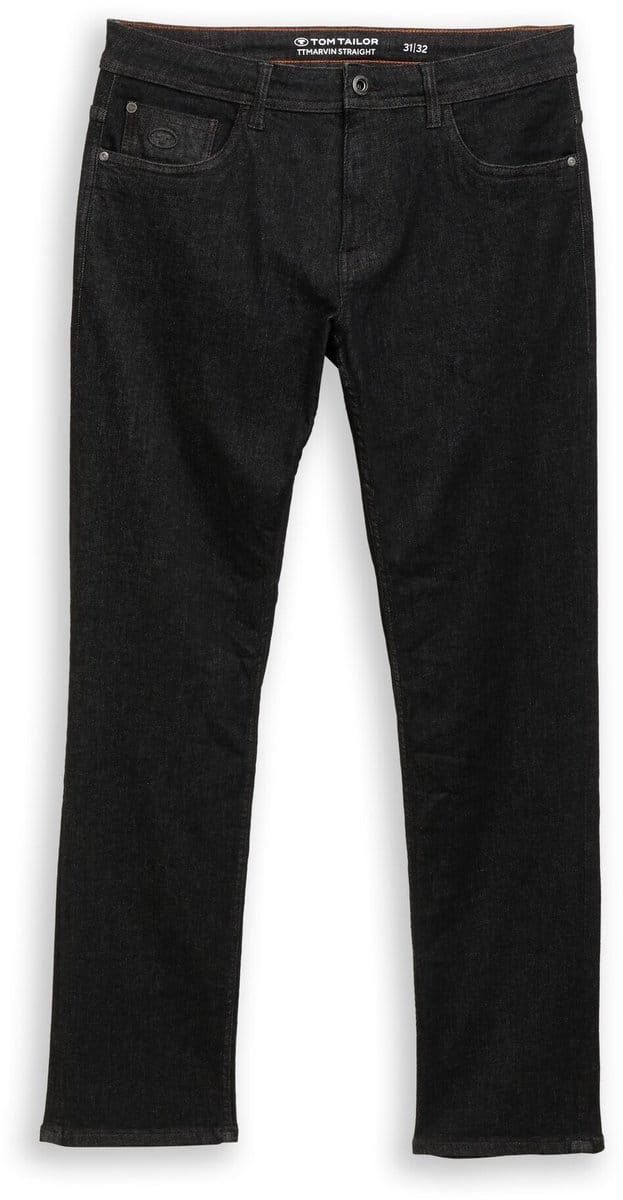 Tom Tailor - TTMARVIN STRAIGHT-jeans met superstretch - Maat 29/32 - clean rinsed black denim