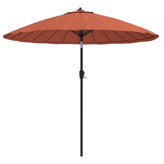 vidaXL - Parasol - met - aluminium - paal - 250 - cm - terracottakleurig