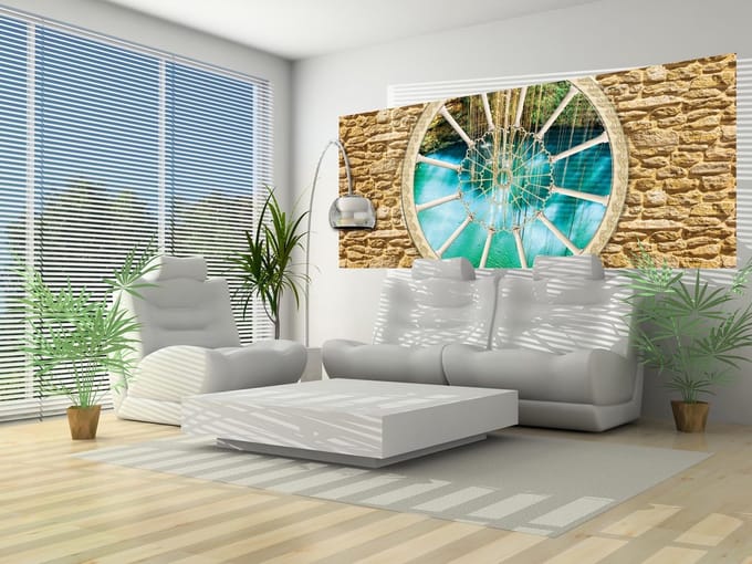 Stone Wall Nature Photo Wallcovering