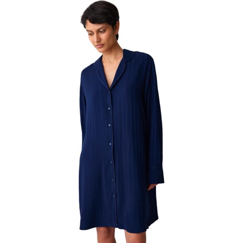 Triumph Amourette Jacquard NDW Dames Nachthemd - BLAUW