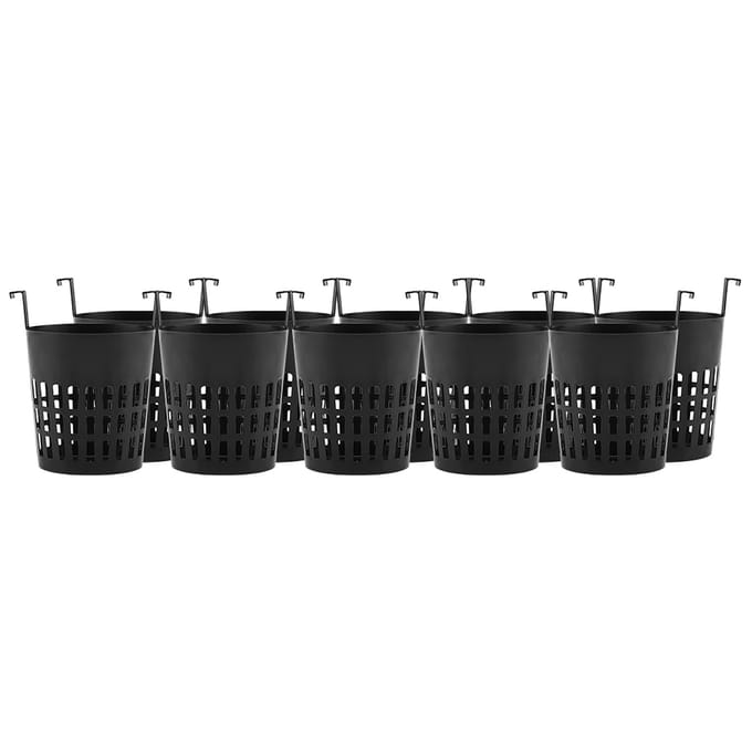 10 stuks Hoge Kwaliteit Gaaspot Netmand Hydroponisch Aeroponisch Kweekpotten black