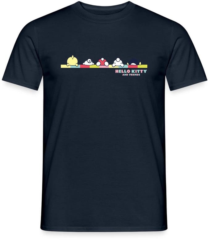 Hello Kitty En Vrienden Achterste T-Shirt Heren