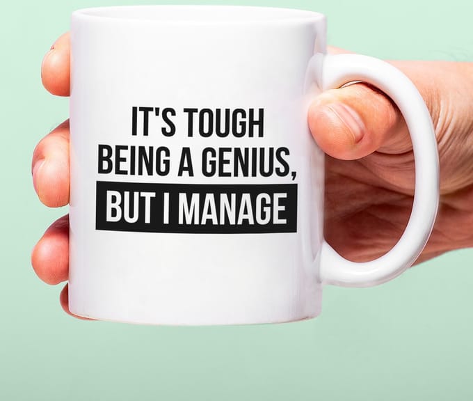 Mok It's Tough Being A Genius van Ditverzinjeniet.nl