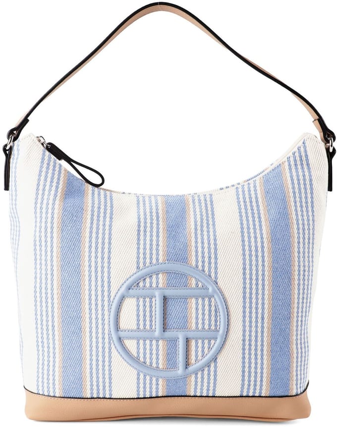 TOM TAILOR schoudertas Gilda Hobo Bag Stripes Blue Lichtblauw