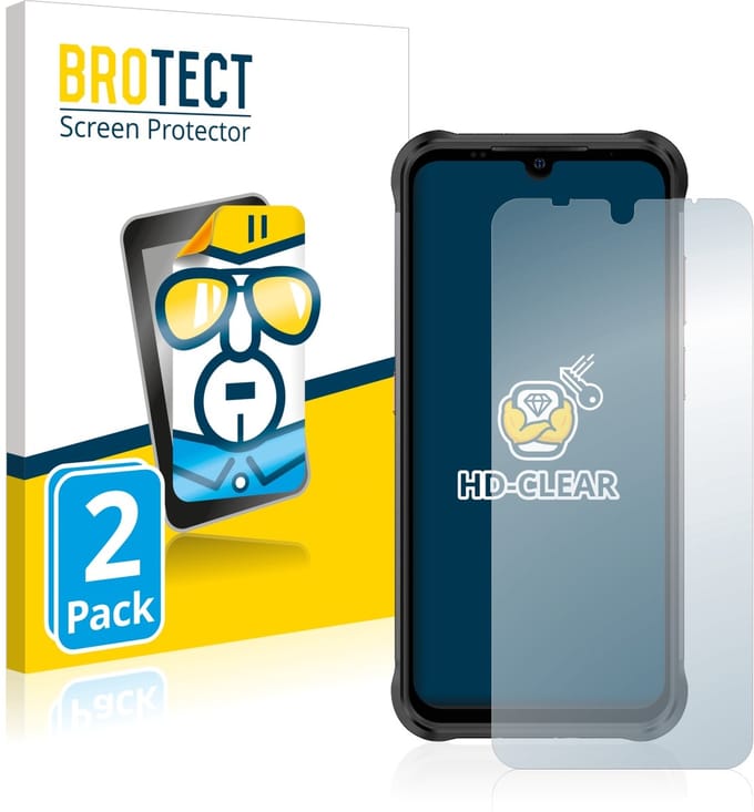 BROTECT - Screenprotector voor Ulefone Power Armor 14 Pro - Folie Beschermfolie transparant 2 Stuks