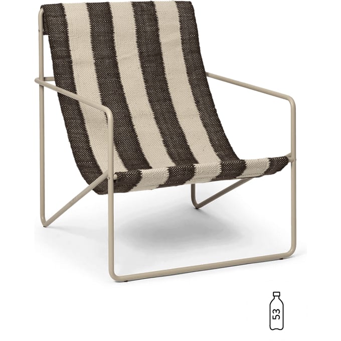 Ferm Living Desert Stoel - cashmere - off-white/chocolate
