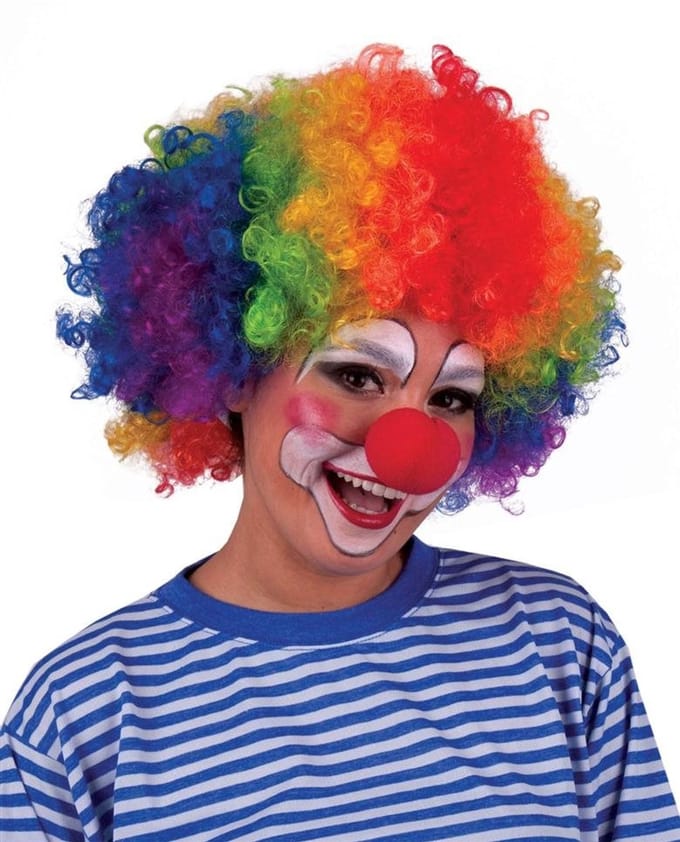 Pruik Clown Regenboog - Regenboog - Pride