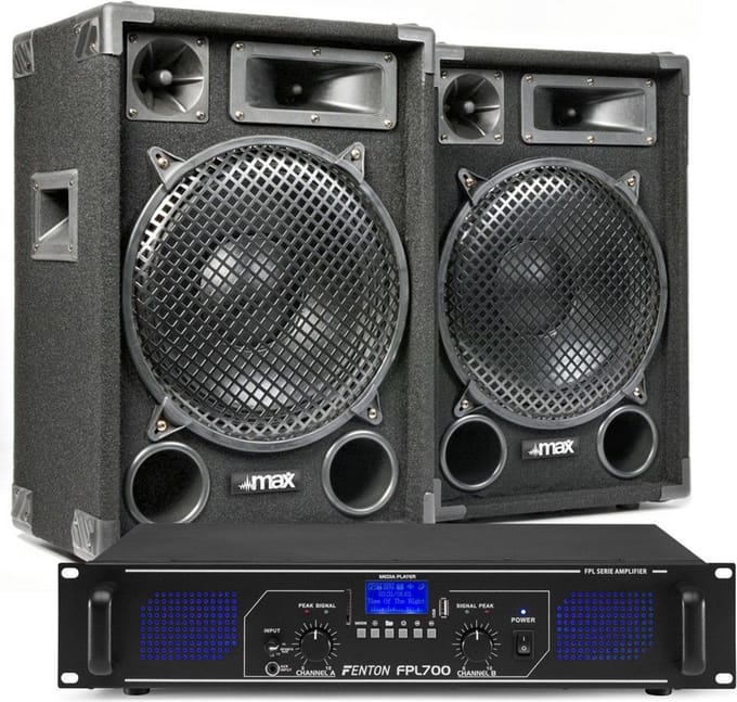 Geluidsinstallatie met Bluetooth - Complete geluidsset met versterker en speakers