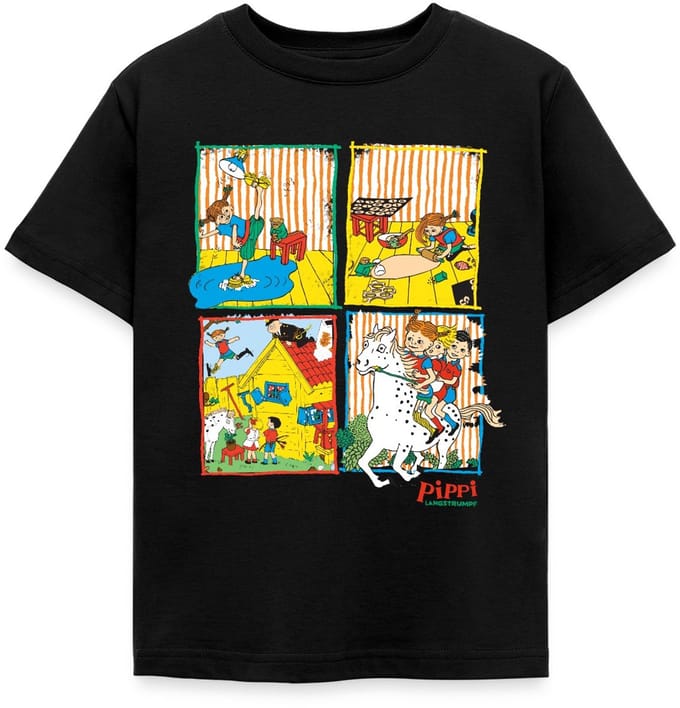 Pippi Langkous En Je Vrienden Tegels T-Shirt Kinderen