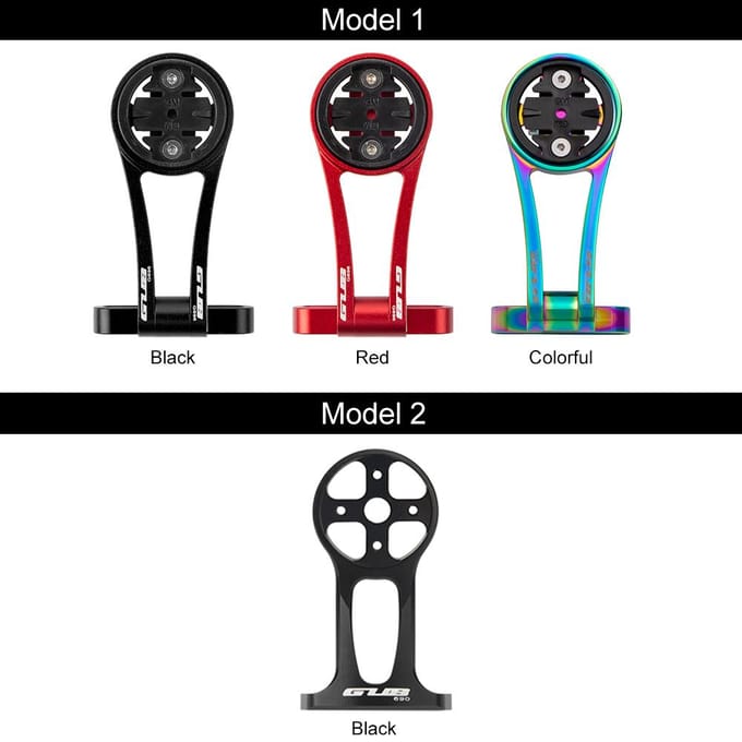 Fietscomputerhouder Verleng aluminiumlegering Lichtgewicht verstelbaar voor Garmin Bryton Cateye Wahoo Model 1 zwart
