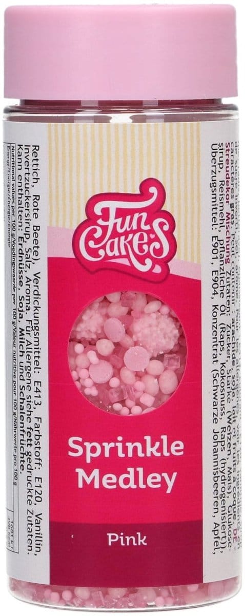 FunCakes Sprinkle Medley - Roze - 70g - Eetbare Taartdecoratie