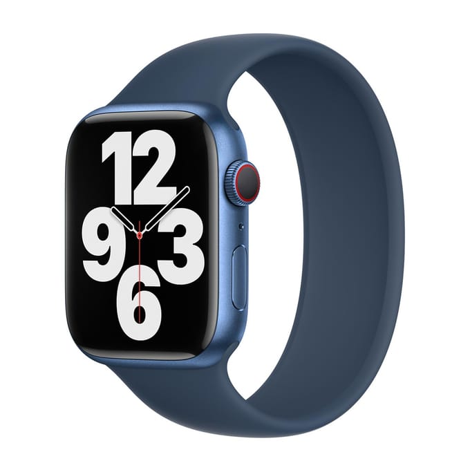 Apple Siliconen solobandje voor de Apple Watch | 38/40/41/42 mm - Maat 7 - Abyss Blue
