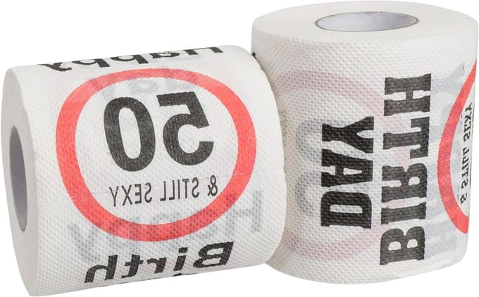 Verjaardag Toiletpapier - Grappige WC Rol - Feestdecoratie - 25 Meter Lang - 2 Rollen - Wit