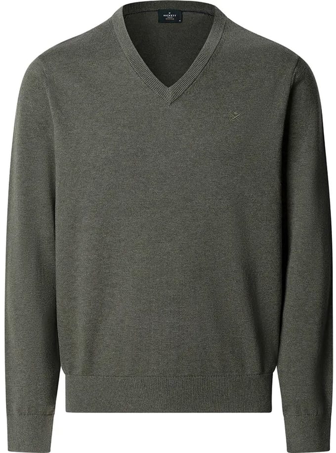Hackett Hm7000115 Trui Met V-hals Groen L Man