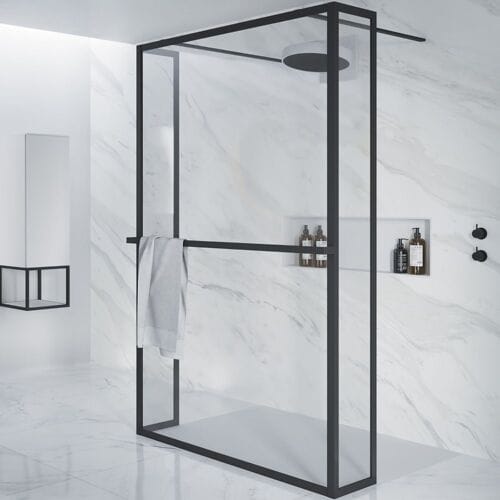 Riho Lucid Walk-In shower screen GD404 100 cm with 2 fixed parts and 2 stabilizing bars, G005038121