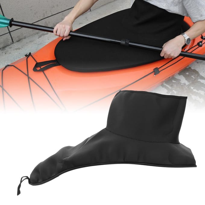 Housse de protection imperméable en tissu néoprène pour jupe de pont de canoë-kayak de cabine black