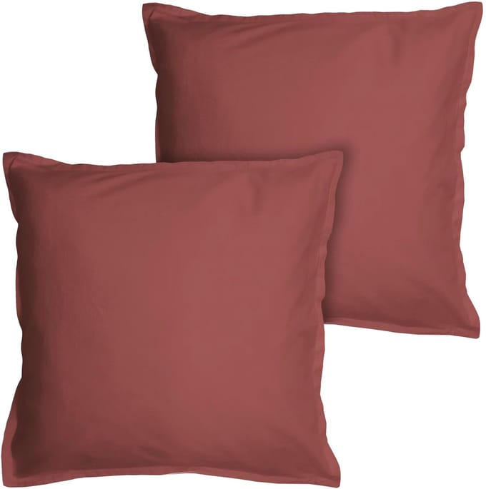 Matt & Rose Set Kussenslopen Wijnrood - 65 x 65 cm - Gewassen Katoen