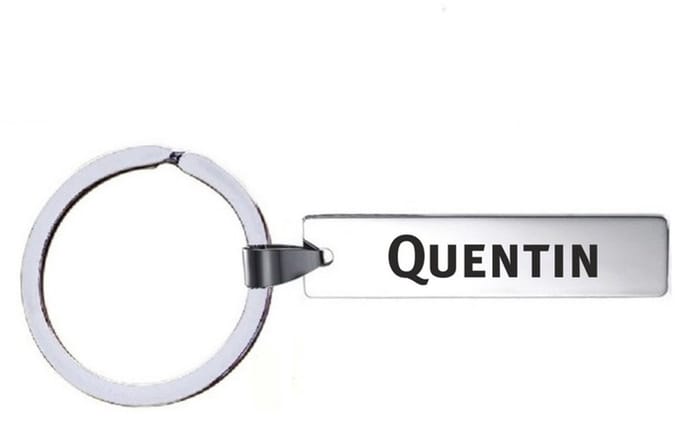 Sleutelhanger Met Naam - Quintin - RVS