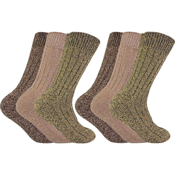 6 Pack Heren Dikke Warme Wolmix Wand socksen