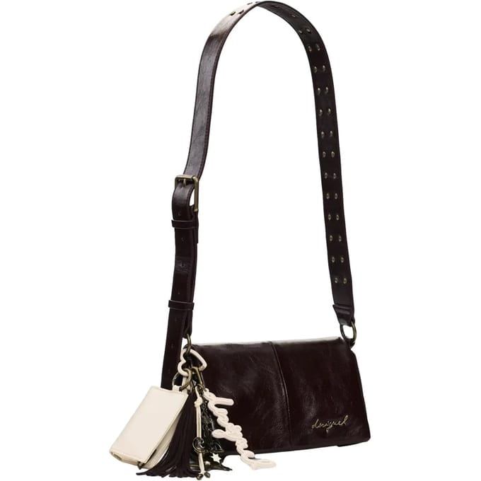 Desigual schoudertas Galaxy Naron Mini Crossbody Bag Chocolate donkerbruin