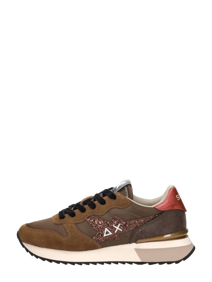 SUN68 Stargirl glitter logo - Dames - Bruin - Maat:41