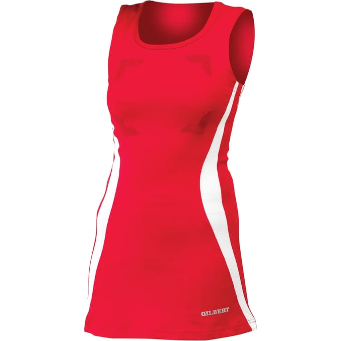 Gilbert Netball Eclipse II Hook and Loop - W 8 - Rood / Wit
