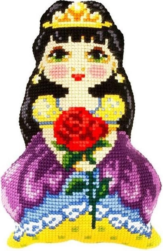 Borduurpakket kussenpakket prinses orchidea 9334