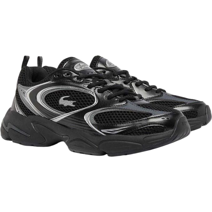 Lacoste Heren Storm 96 2K Gevoerde Platte Sneakers (Zwart)