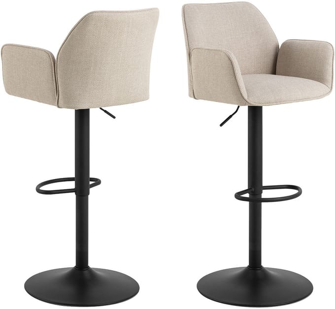 Barstoel Lorin Basel Beige/Zwart - Giga Living