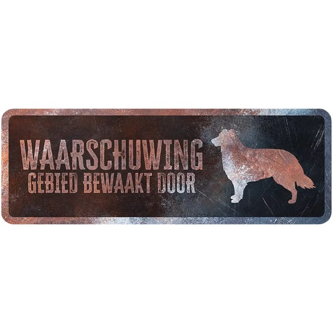 Frans collie waarschuwingsbord D&D Home