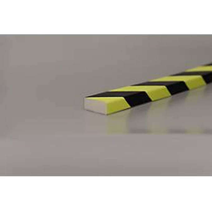 Oppervlaktebescherming type D, 5 m/rol, geel/zwart, fluorescerend (bij daglicht)