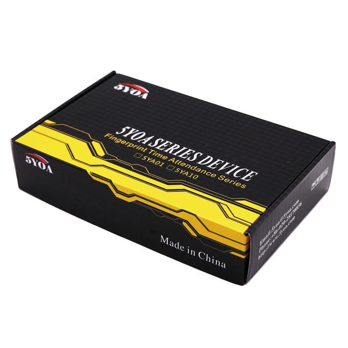 A10 Vingerafdruk-aanwezigheidsregistratiemachine in het Engels en Chinees. A10 black