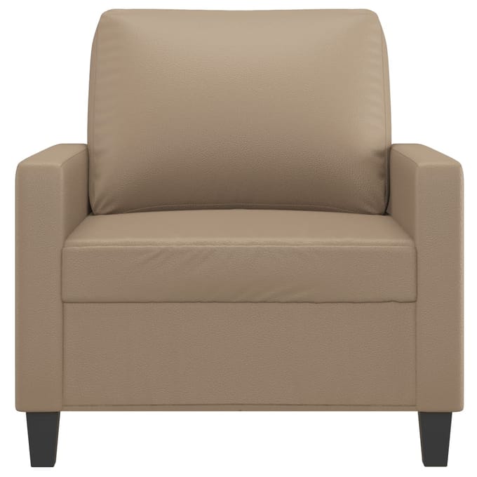 vidaXL - Fauteuil - 60 - cm - kunstleer - cappuccinokleurig