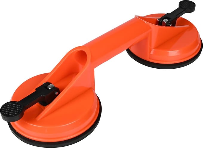 Benson Dubbele zuignaphouder - 50 kg draagkracht - Ø 115 mm - oranje