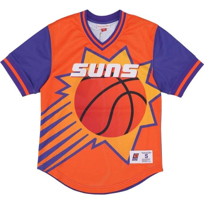 NBA Jumbotron 3.0 Mesh-jersey met V-hals, Phosun Multi/wit, heren