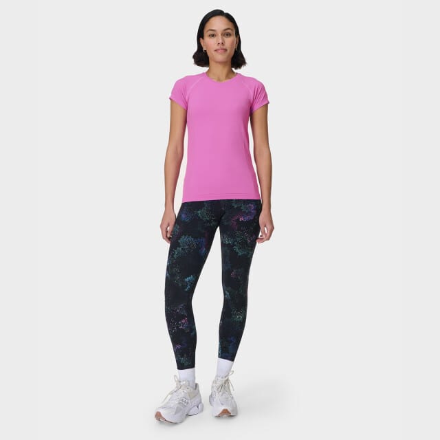 Sweaty Betty Athlete Seamless Workout T-Shirt ROZE - Maat M