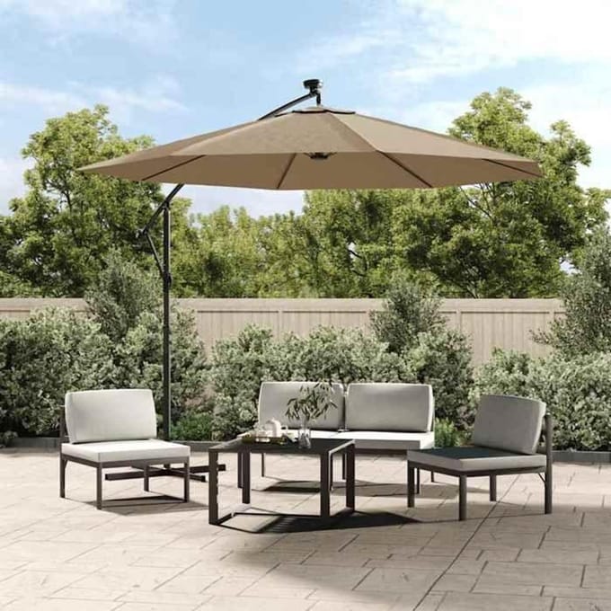Maison Exclusive - Toile de Rechange pour Parasol Taupe 300 cm