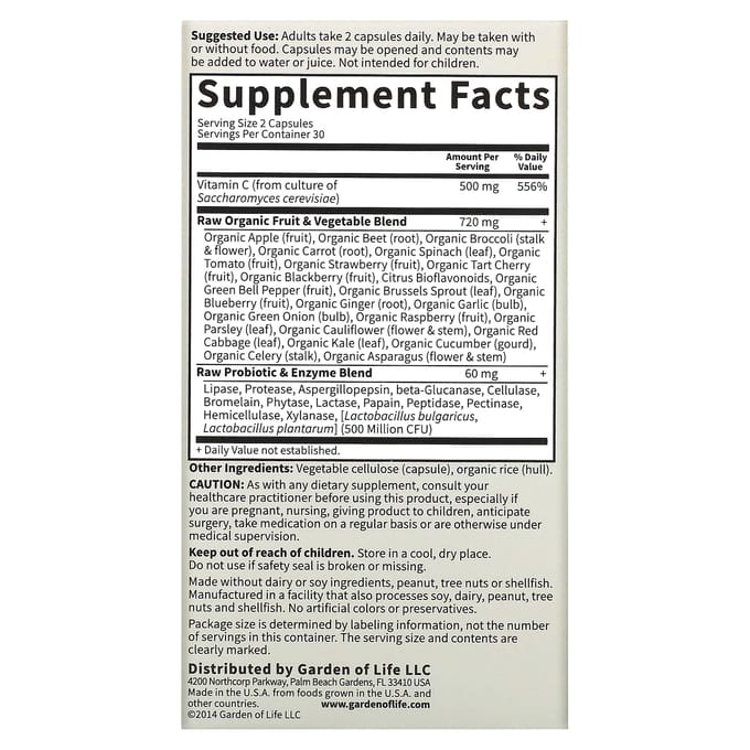 Vitamin Code RAW Vitamine C – 500 mg uit Whole Food