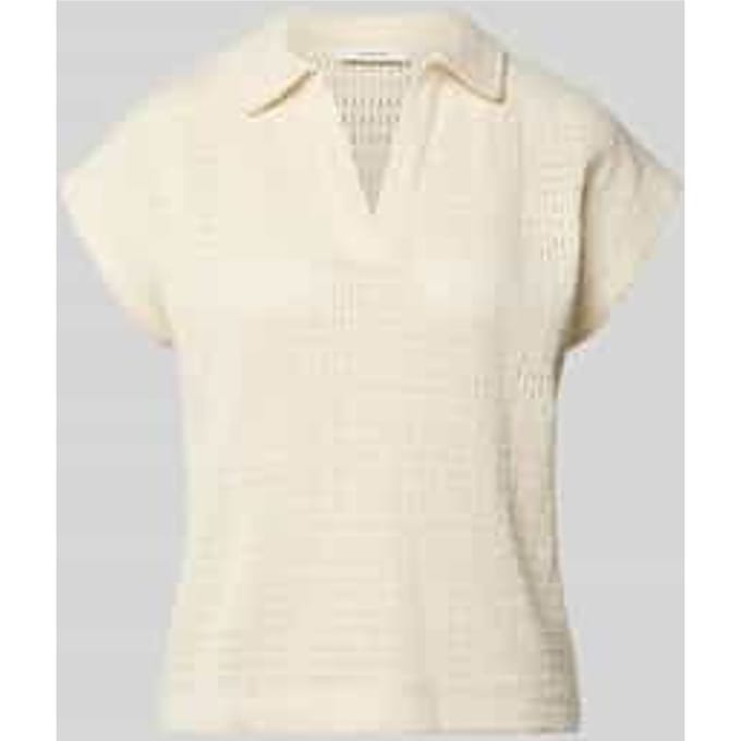 Gebreid shirt met polokraag en V-hals model 'Somona'