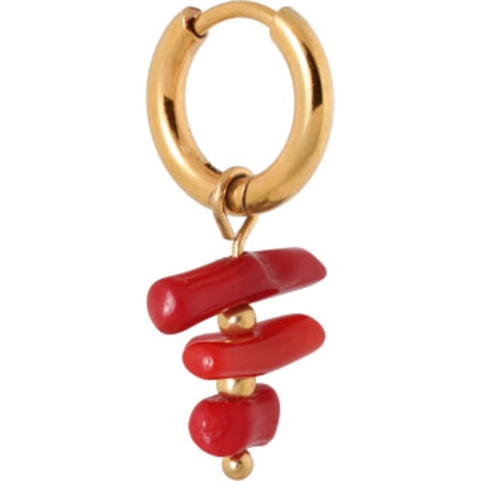 Label Kiki Coral crush hoop