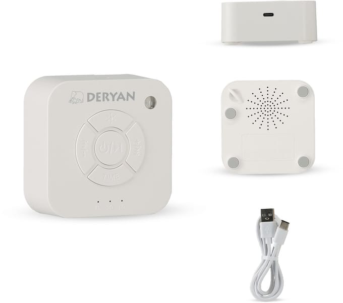 Deryan White Noise Box - Baby Slaaphulp - 9 Geluiden - Oplaadbaar