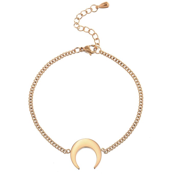 Victorious Dames Armband Roségoudkleurig – Roségoudkleurige Maan – 14 t/m 18cm