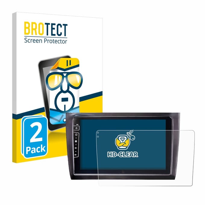 BROTECT - Screenprotector voor Dynavin D9-DF56 9" - Folie Beschermfolie transparant 2 Stuks