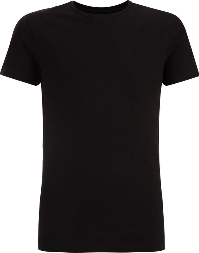 WE Fashion Jongens basic T-shirt met ronde hals van katoenmix