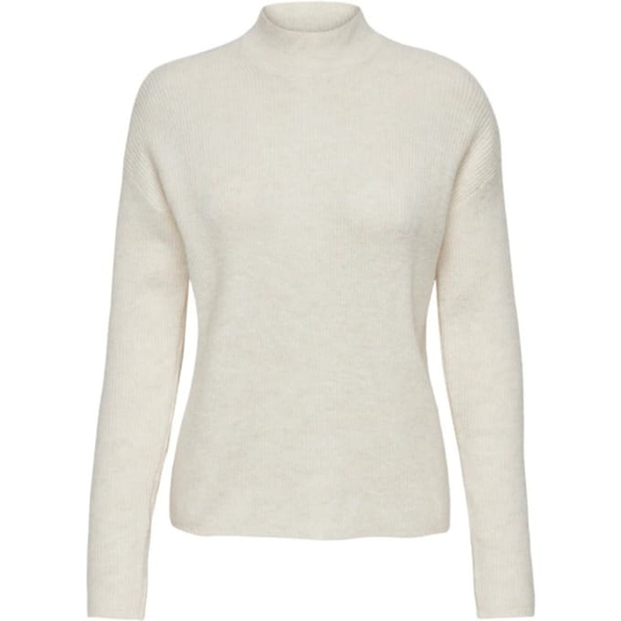 Jacqueline de Yong Trui Jdylumi Life L/s High Neck Pullover 15325961 Birch/melange Dames Maat - M