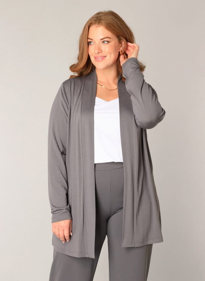 BASE LEVEL CURVY Ayla Vest - Dark Grey - maat X-0(44)