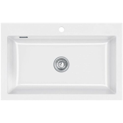 Systemceram Keradomo Mera 80 built-in sink with eccentric actuation, incl. tap hole 507002-12