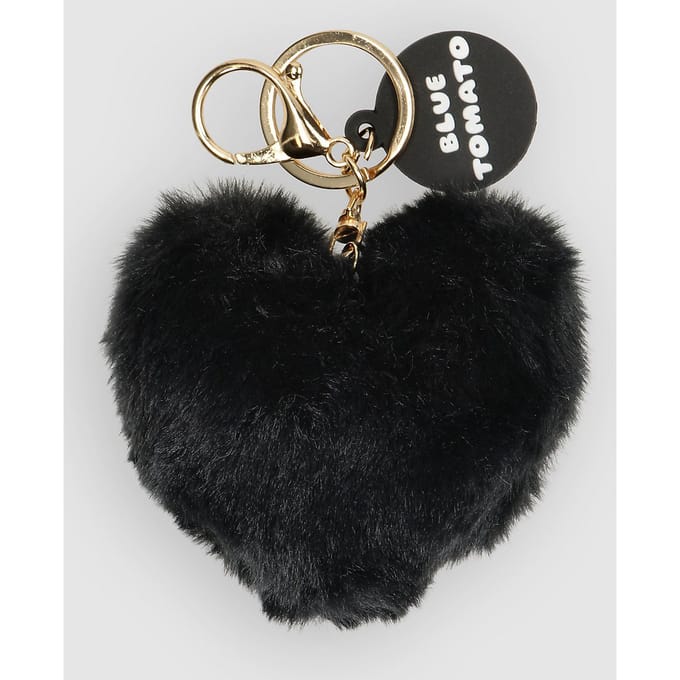 Blue Tomato Heart Bag Charm zwart