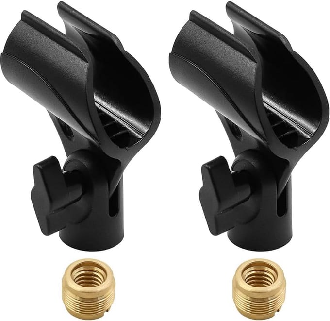 Verstelbare Microfoonclip Houder met Schroefadapters voor Microfoonstandaard